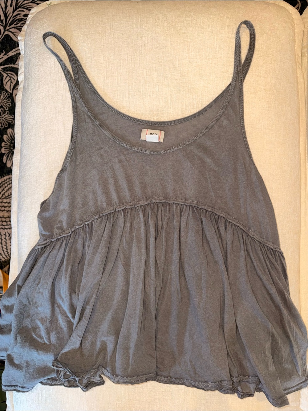 BDG Gray Sleeveless Peplum Camisole